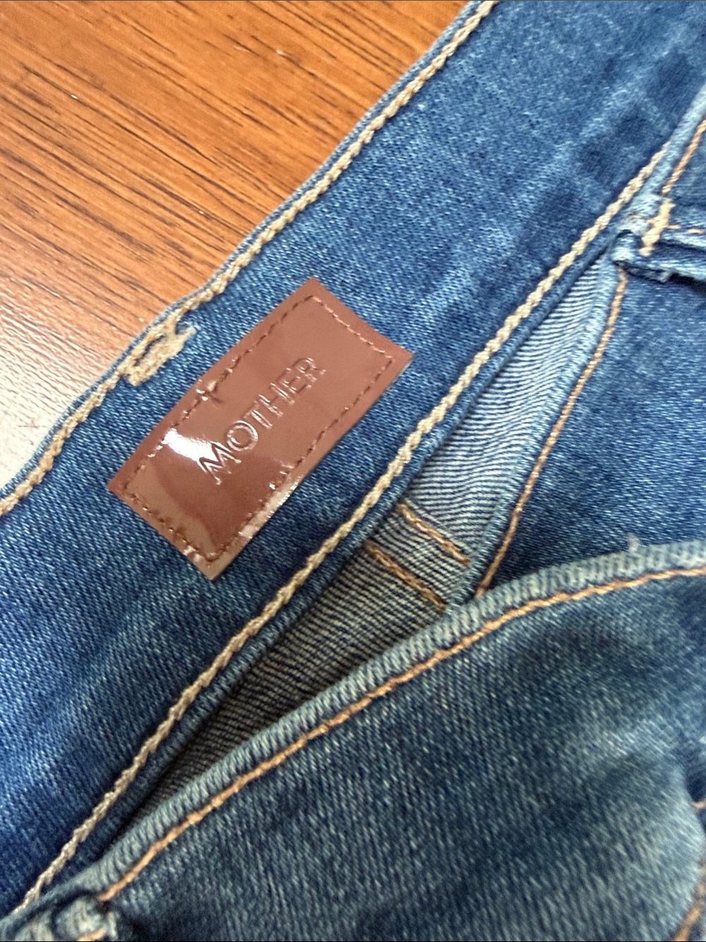 MOTHER Blue Wide Leg Flare Jeans NWT - Picture 2 of 5
